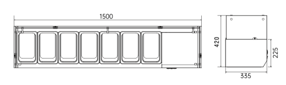 Витрина холодильная XCS-1500L SANKOOL